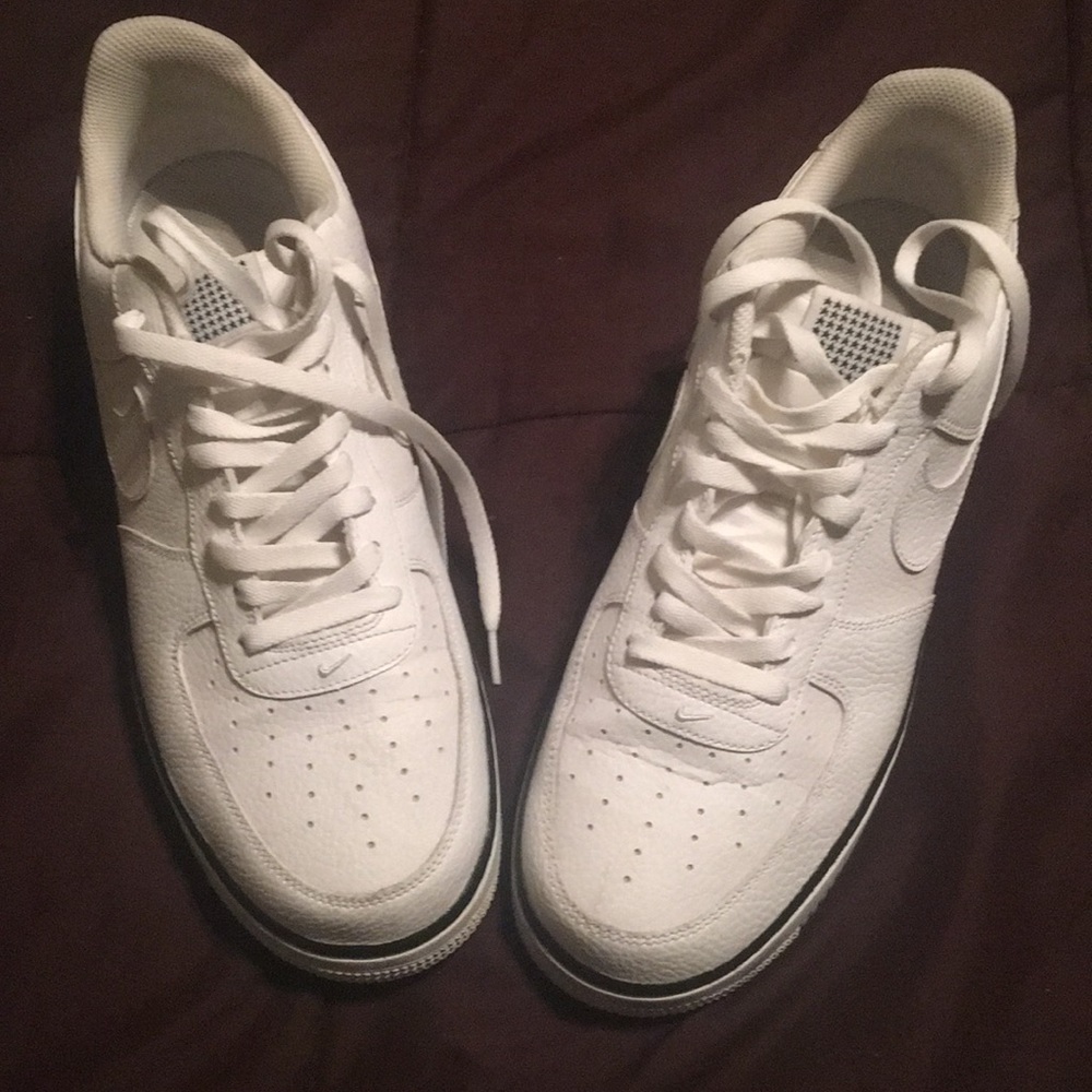 Men White&Black Trim Air Force Ones Size 12 $30